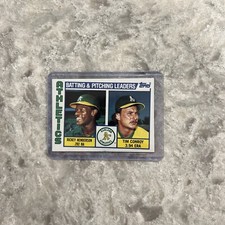 1984 Topps Baseball Batting & Pitching Leaders #156 Rickey Henderson/Tim Conroy