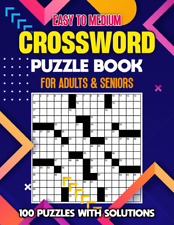 Crossword Puzzle Book for Adults and Seniors: Easy to Medium Challenges - - NEW
