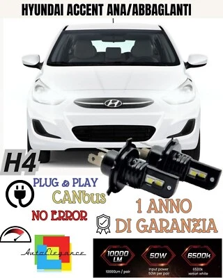 ️Kit H4 A Led Hyundai Accent Mk2 Lámparas Led H4 6000K Xenón Blanco No Avaría - Imagen 1 de 2