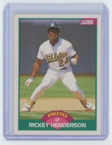 1989 Score Rookie Traded Rickey Henderson Baseball Cards #50T