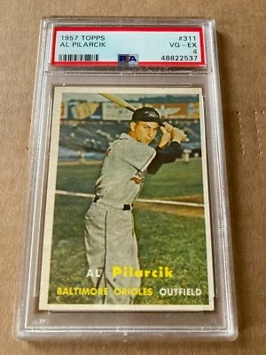 1957 Topps #311 AL PILARCIK - PSA 4 VG-EX - Image 1 of 2