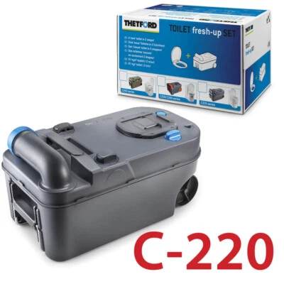 THETFORD FRESH UP SET C220 CASSETTE CAMPING ABWASSER FÄKALIENTANK TOILETTE 220 - Bild 1 von 4