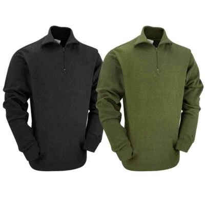 British Norwegian Army Style Military Black/ Olive Field Shirt Norgie Norgy Top - Image 1 of 2