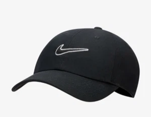 Nike Club Unstructured Swoosh Logo Cap Mens Black Size S/M, M/L, L/XL Casual Hat - Picture 1 of 2