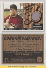 2003 Bowman Heritage Diamond Cuts Jeff Bagwell #DC-JB HOF