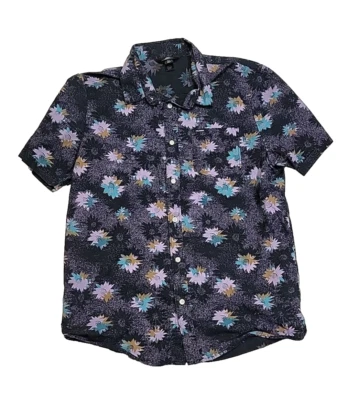Vintage Volcom Modern Fit All Over Print Pattern Button-Up Shirt Men Large - Image 1 of 4