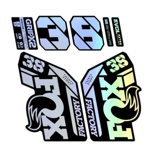 Gabel Aufkleber für 2025 FOX 38 Factory Step Cast Mountainbike Fahrrad holografisch - Bild 1 von 4