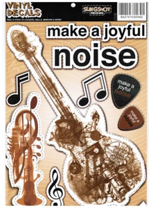 Set of Multiple Vinyl Decals / Stickers - "MAKE A JOYFUL NOISE" - DE3006 - Picture 1 of 2