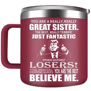 Great Sister Coffee Mug Funny Sisters Gifts from Sister - 14oz Great Sister S... - Picture 1 of 7