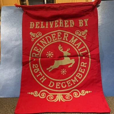 大号圣诞袋袋快速送货北极圣诞老人袋 26 英寸 x 18 英寸 — 第 1/4 张图片