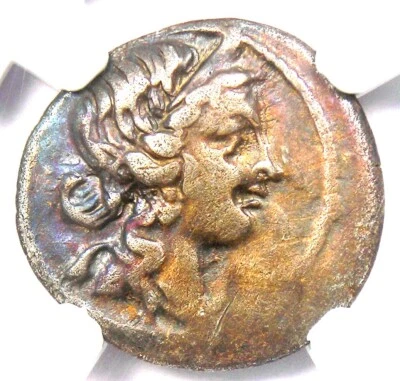 Julius Caesar AR Denarius Silver Venus Roman Coin 46 BC - Certified NGC VF - Image 1 of 4