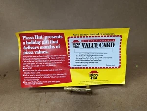 Vintage 1992 Pizza Hut Value Card Coupon - Picture 1 of 6