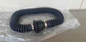 NEW ISRAEL GAS MASK Black FLEXIBLE Rubber AIR Hose Tube 40mm Original SEALED - Picture 1 of 5
