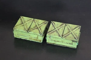 2 Fallout Wasteland Warfare bemalte Müllcontainer postapokalyptisches Streuro - Bild 1 von 2