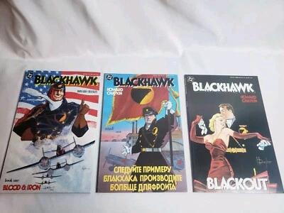 Blackhawk #1-3 TPB Juego Completo DC Comics Vol 2 Blood & Iron Blackout Foto 1 de 4