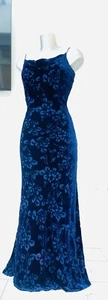 Monsoon stunning Vintage Silk Velvet Maxi party wedding cruise Dress UK 10 - Picture 1 of 13