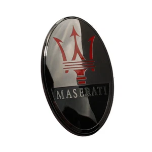 For Maserati Granturismo Quatrroporte Ghibli Front Bumper Emblem Badge Black - Picture 1 of 3