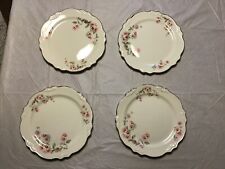 Vintage Homer Laughlin Set of 4 Virginia Rose Pattern 10” Dinner Plates.  #FB-7