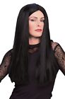 Licensed Addams Family ADULT LONG BLACK MORTICIA WIG