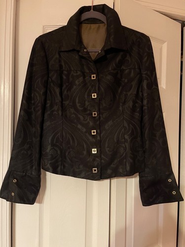 GIANNI VERSACE Couture Giacca Donna Nera Made in Italy Taglia 42