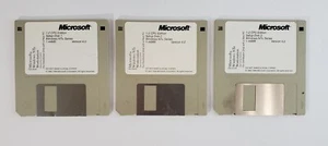 Vintage Microsoft Windows NT Workstation Version 4.0 3.5" Floppy Disks (3) - Picture 1 of 5