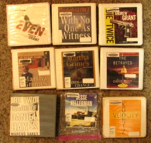 9 AUDIO BOOK LOT ACTION MYSTERY THRILLER CD GRANT GEORGE GRIMES KOONTZ GOOD - Picture 1 of 1