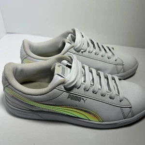 Puma Vikky Damen-Sneaker weiß pink schillernd US-Größe 7,5 Damen - Bild 1 von 6