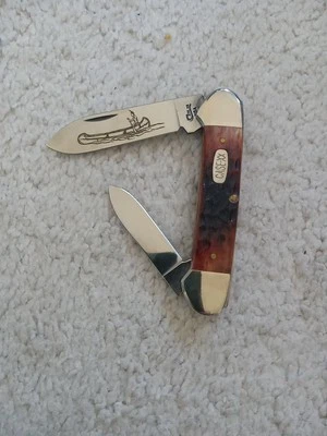 Vintage Case XX USA Red Bone Butterbean/Canoe Knife New. - Image 1 of 2