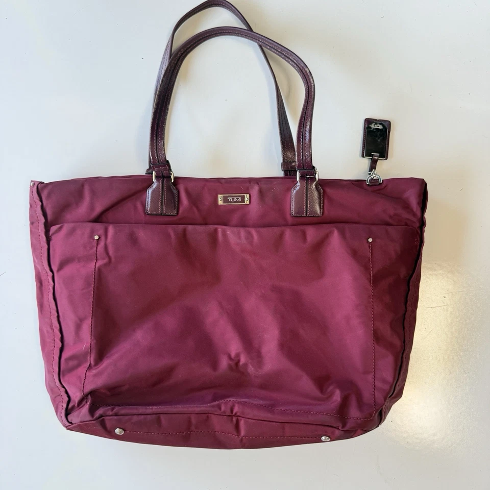 Bolso de Mano TUMI Borgoña Borgoña Cremallera Superior Cartera de Hombro Foto 1 de 4