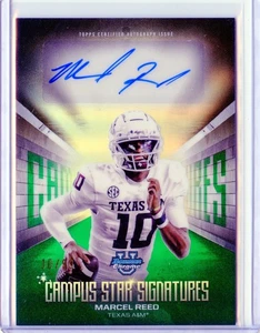 2025 Bowman Chrome U Football Marcel Reed Campus Star Signatures Green /99 - Picture 1 of 2