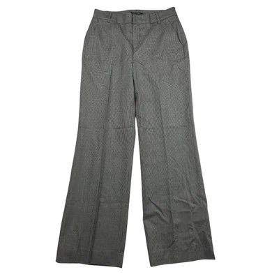 Pantalones de vestir a cuadros de pata de gallo negros blancos de lana Lauren Ralph Lauren LRL de colección 6 Foto 1 de 4