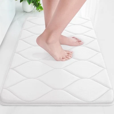 Alfombras de baño de espuma viscoelástica, alfombra de baño ultra suave y antideslizante, absorbente de agua y... Foto 1 de 4