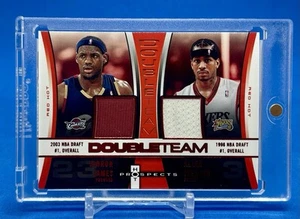 2006-07 Fleer LeBron James Allen Iverson Game Used Jersey Dual Patch #/25 SSP - Picture 1 of 2