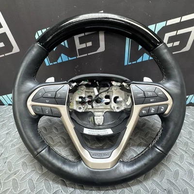 OEM 2016-2021 JEEP GRAND CHEROKEE OVERLAND STEERING WHEEL WOOD GRAIN HEATED — 第 1/4 张图片