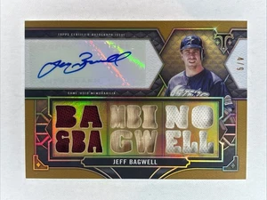 2022 Triple Threads Jeff Bagwel Game Used Jersey Auto #4/9 Bambino & Bagwell - Picture 1 of 4