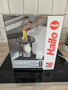 HAILO Compact-Box M Einbau-Abfallsammler 15Liter Mülleimer Abfalleimer weiß/grau - Bild 1 von 3