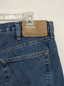 Eddie Bauer Jeans Mens 38X30 Blue Denim Straight Leg Medium Wash Pants Outdoor - Picture 1 of 9
