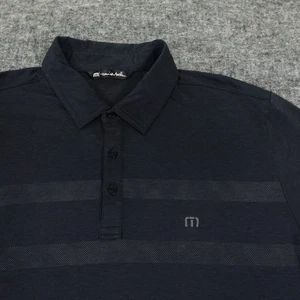 TravisMathew Polo Shirt Men's Large Black Casual Golf Stretch Casual Golf - Picture 1 of 15
