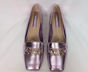 Franco Sarto 8M Zapatos Rosa Claro Púrpura Metálico Tiari Sin Cordones Mocasines Planos - Imagen 1 de 11