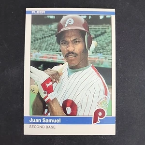 1984 Fleer Juan Samuel RC #47 Philadelphia Phillies Rookie - Picture 1 of 2
