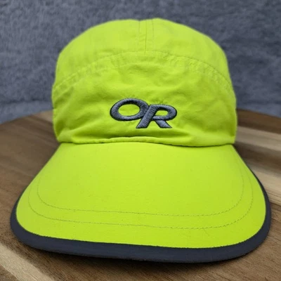 Gorra de investigación al aire libre para hombre amarilla panel ajustable correr trotar malla ventilada Foto 1 de 4