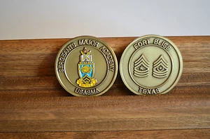 SERGEANTS MAJOR ACADEMY FT. BLISS TEXAS CHALLENGE COIN 1 1/2 inches - Picture 1 of 1