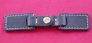 Fun Navy with White Top-Stitching Faux Leather Snap Garment Closures! - Picture 1 of 4