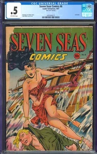 Seven Seas Comics #6 CGC 0,5 Leader 1947 última edición cubierta y arte de Matt Baker - Imagen 1 de 2