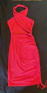 NWT SEXY VALENTINE'S DAY RED MINI HALTER OPEN BACK DRESS WINDSOR, MEDIUM - Picture 1 of 4
