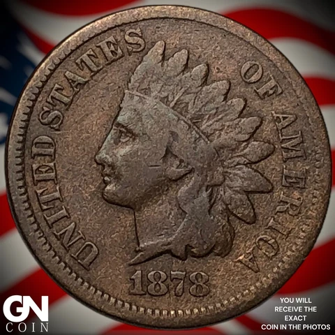 1878 Indian Head Cent Penny  Q7110 Cover