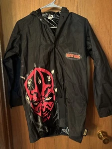1999 Kids Darth Maul Black Raincoat w/ Hood - Picture 1 of 2
