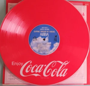 MINT ABBA Slipping Through My Fingers Japan Promo Red vinyl 12'' Lp 1981 Coke - Picture 1 of 7