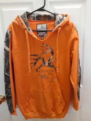 Legendary Whitetails The Outfitter Camo Hunting Outdoors Hoodie Mens SM Orange - Image 1 of 4