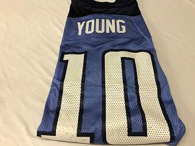 MEN'S VINCE YOUNG #10 RETRO TENNESSEE TITANS SKY BLUE REEBOK Jersey FREE SHIP - Image 1 of 4